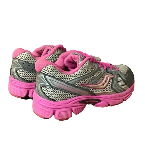 Saucony Sneakers Little Girl Size 12.5 Cohesion 6 LTT Gray Magenta Athletic Shoe - Picture 10 of 10